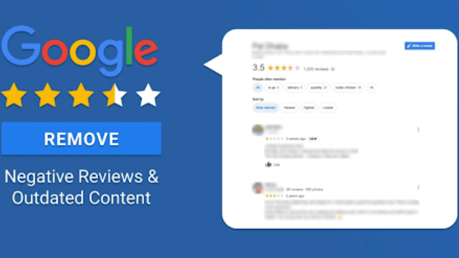 Remove Negative Links from Google search